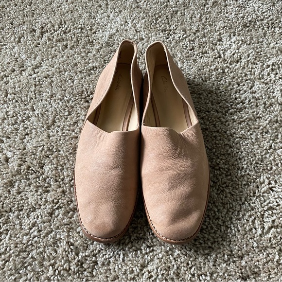 Womens Clark’s Faux Leather Easy Slip On Comfort Loafers Size 8 - Picture 2 of 7